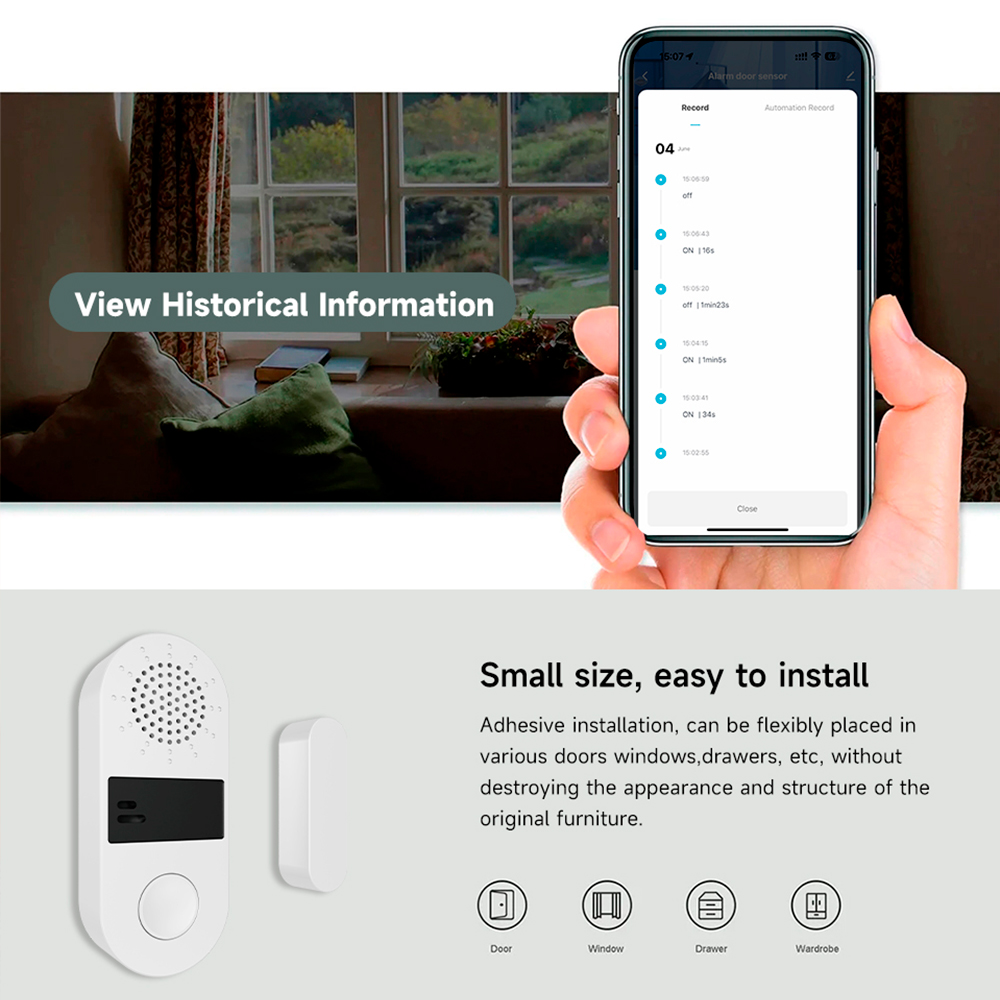 Tuya Zigbee Wireless Door Wind - Smart Home Automation Kit 评论和价格