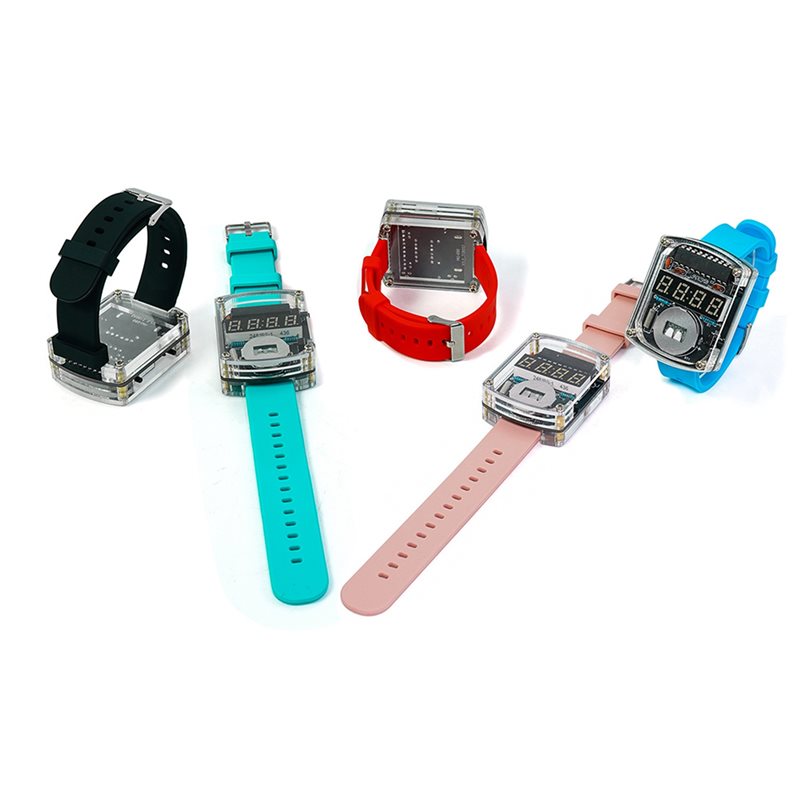 2X DIY Watch LED Watch Electro - Electronics Project Kit 评论和价格
