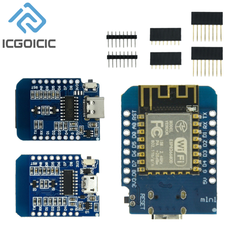 D1 Mini-Mini NodeMcu 4M Bytes  - Esp8266 Relay Module 评论和价格