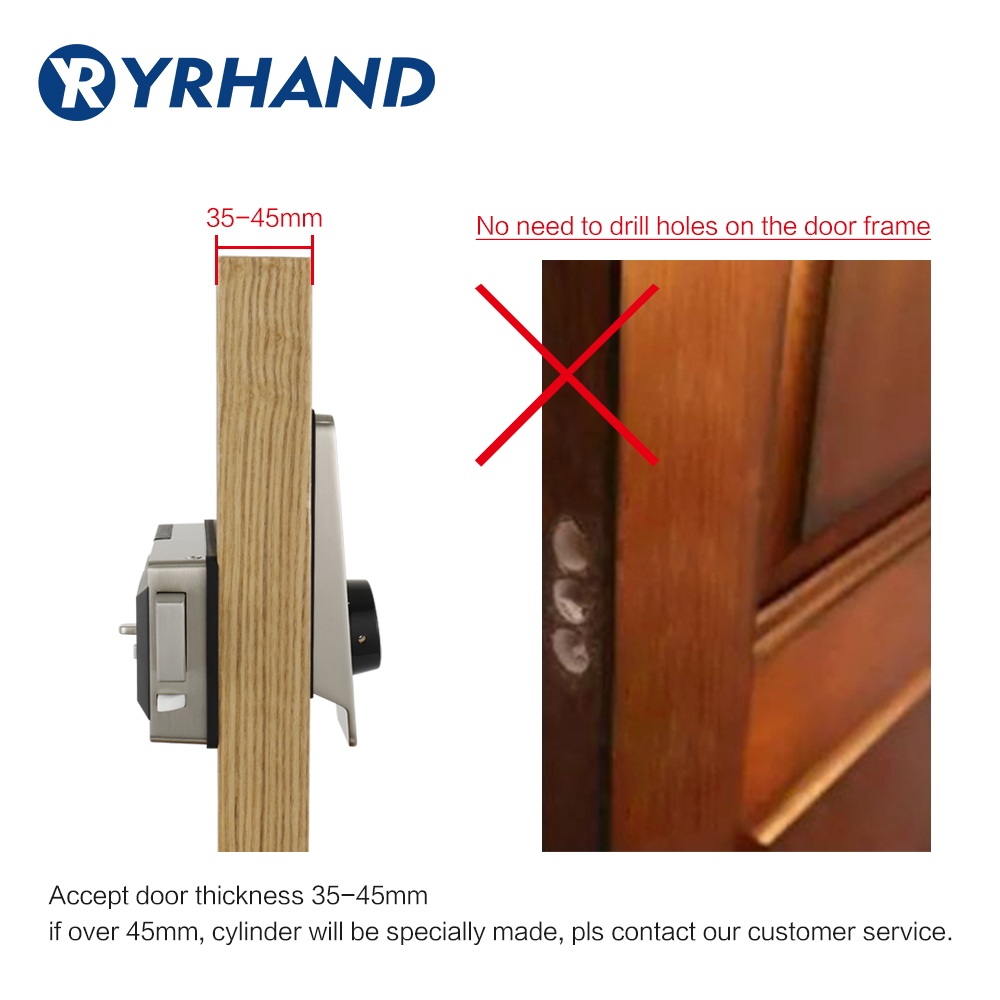 Waterproof Smart door rim lock - Smart Door Lock Wifi 评论和价格